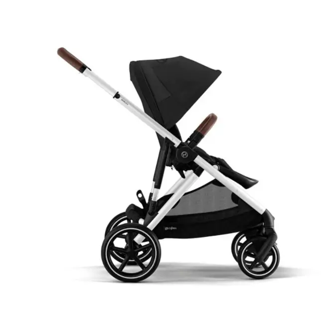 Gazelle S Stroller Silver Frame Moon Black