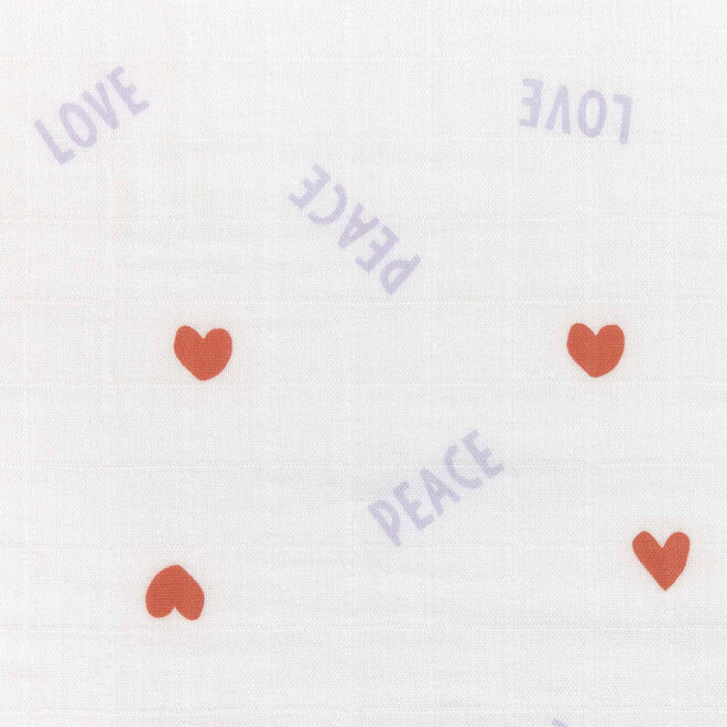 Lassig Heavenly soft Blanket Happy Rascals Heart 100*100cm