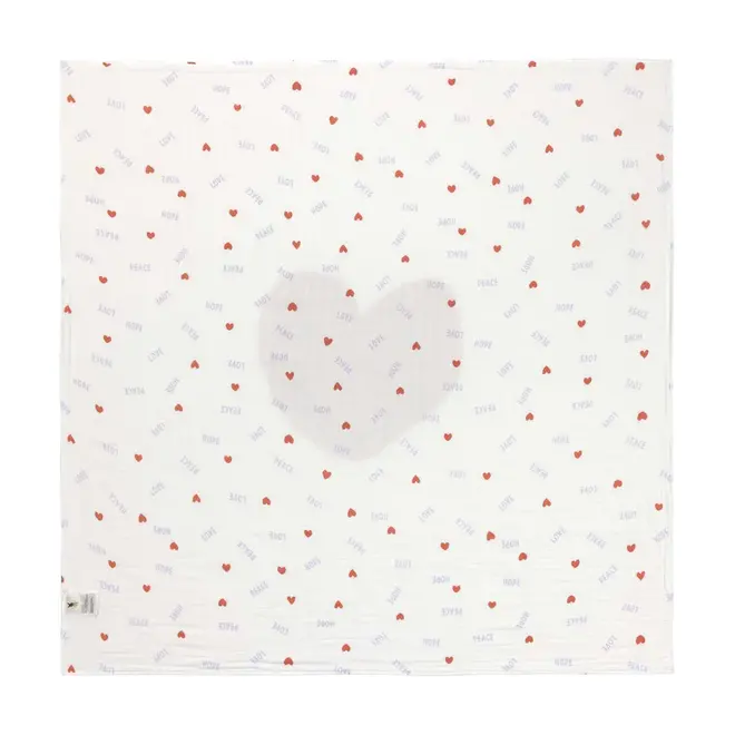 Lassig Heavenly soft Blanket Happy Rascals Heart 100*100cm