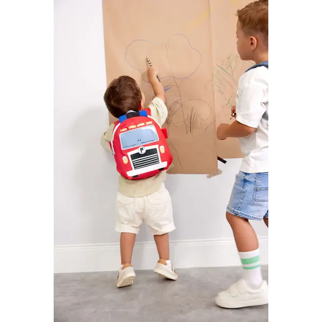 Lassig Tiny Backpack Tiny Drivers Fire Engine