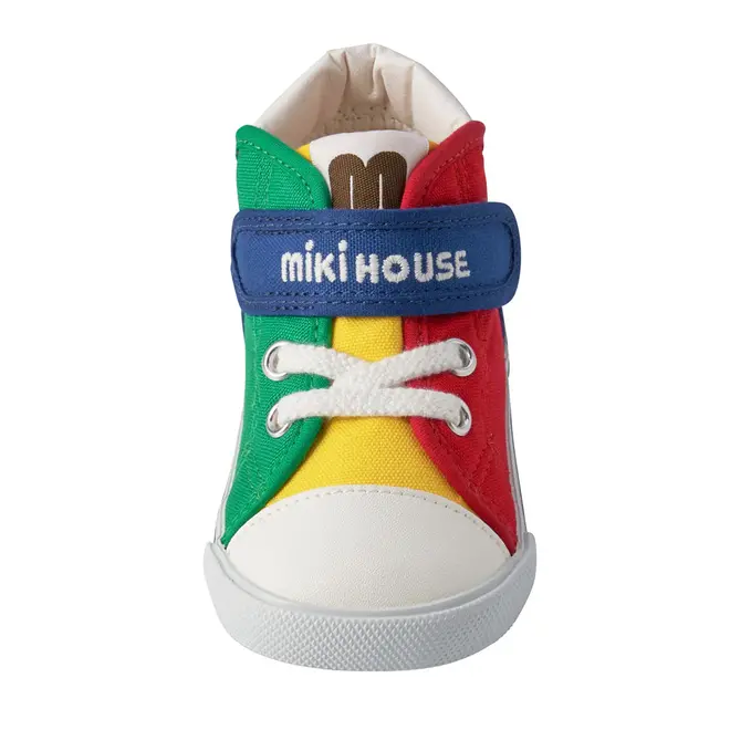 Mikihouse Baby Shoes Color Matching Plaid Velcro