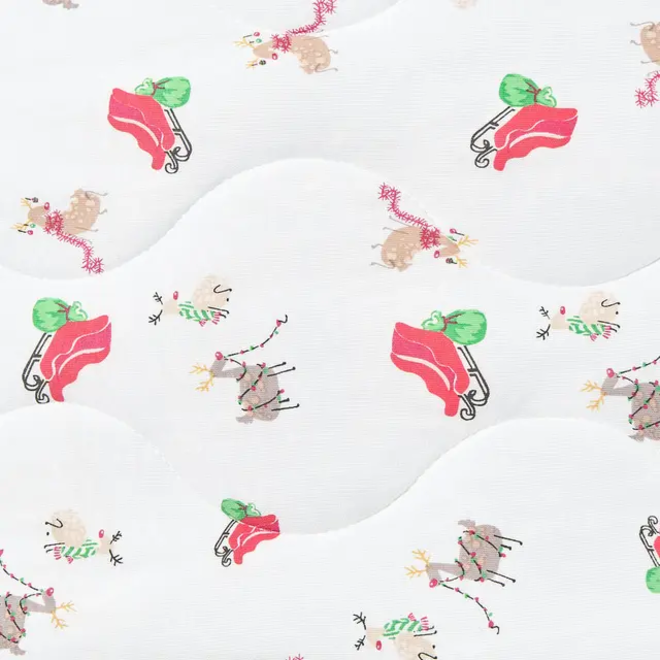 Large Quilted Winter Blanket Sleigh All Day