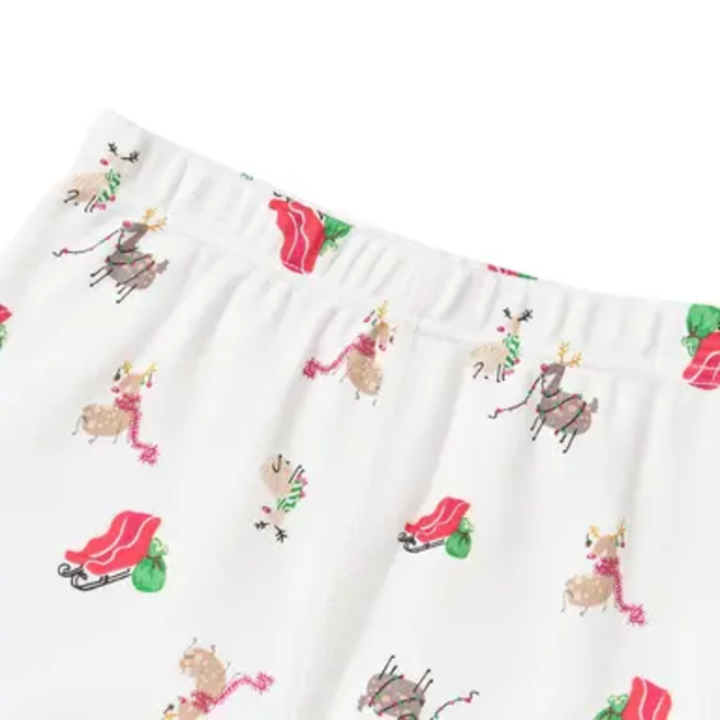 Long Sleeve Two-Piece PJ Set Sleigh All Day