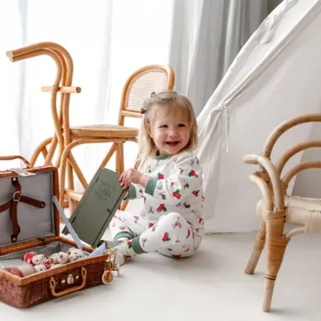 Long Sleeve Two-Piece PJ Set Sleigh All Day