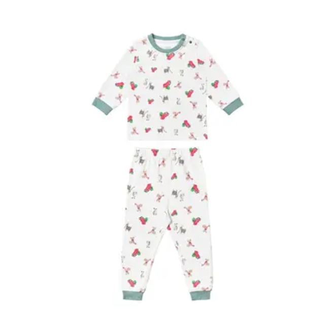 Long Sleeve Two-Piece PJ Set Sleigh All Day