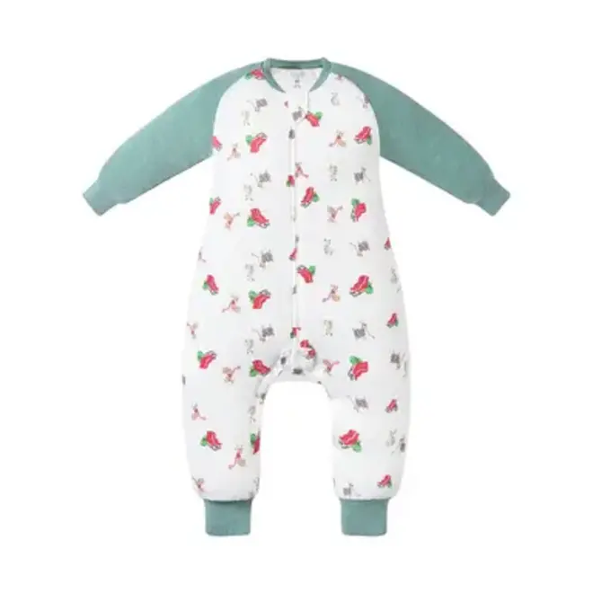 Long Sleeve Footed Sleep Bag 1.0 TOG Sleigh All Day Moda Kids