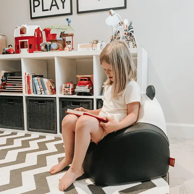 DWINGULER SOFFKIN LEATHER KIDS SOFA PANDA BEAR