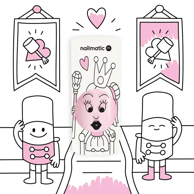 Nailmatic Kids - Water-based nail polish for kids- Daisy - Rose