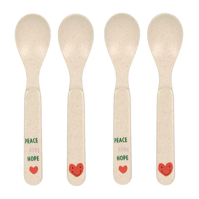 Lassig Happy Rascals Spoon Set Heart Lavender