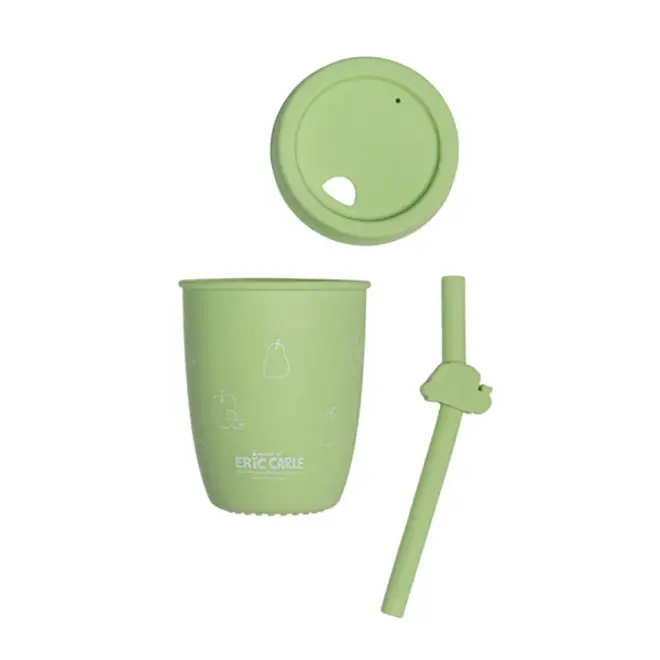 Eric Carle - Kids Silicone Cup with Straw - Caterpillar