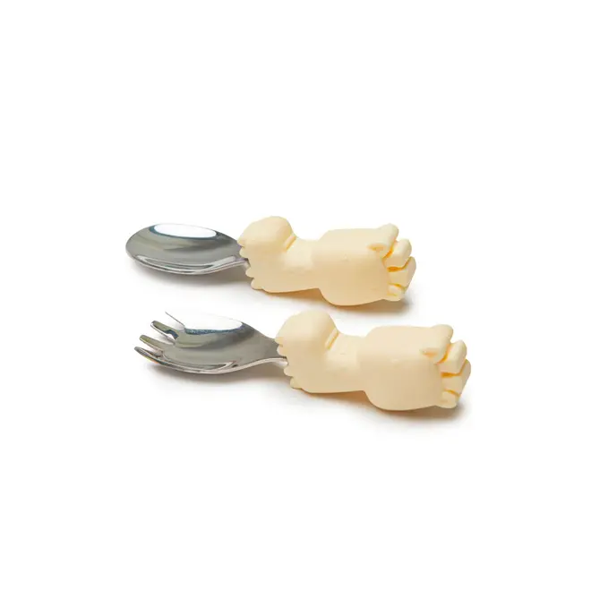Born to be Wild Learning Spoon/Fork Set - Giraffe