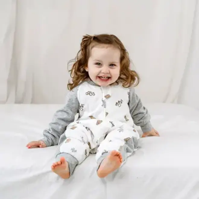 Raglan Long Sleeve Footed Sleep Bag - Safawhee