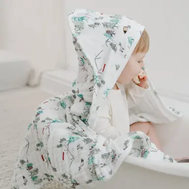 9-Layer Hooded Baby Bath Towel - Happy Trails
