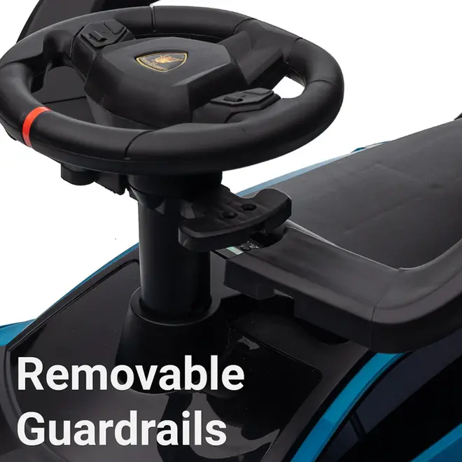 Lamborghini SIAN Push Pedal Ride On Car Baby Walker with Music and Lights, Licensed Orange