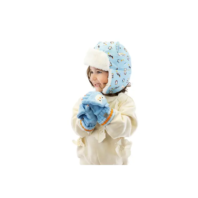 FlapJackKids - Water Rplnt Trapper Hat Fishing Penguin
