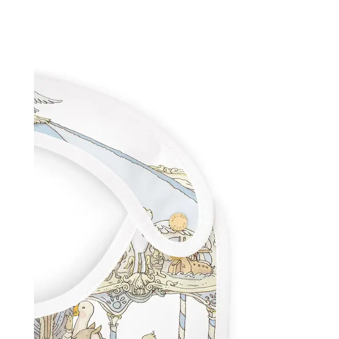 Satin bib - Carousel Blue