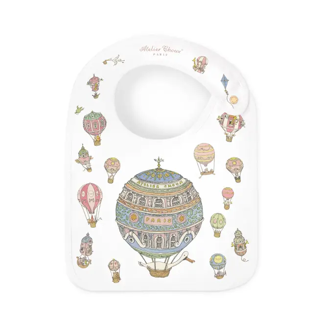 Satin bib - Hot Air Ballons