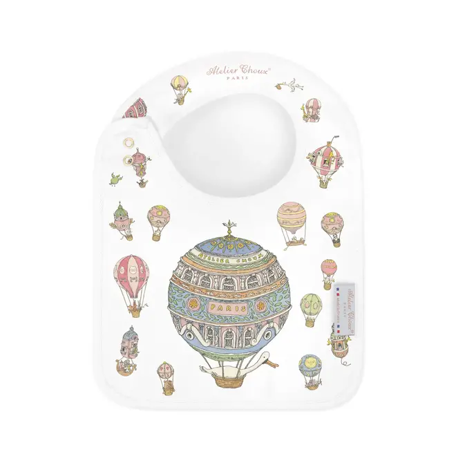 Satin bib - Hot Air Ballons