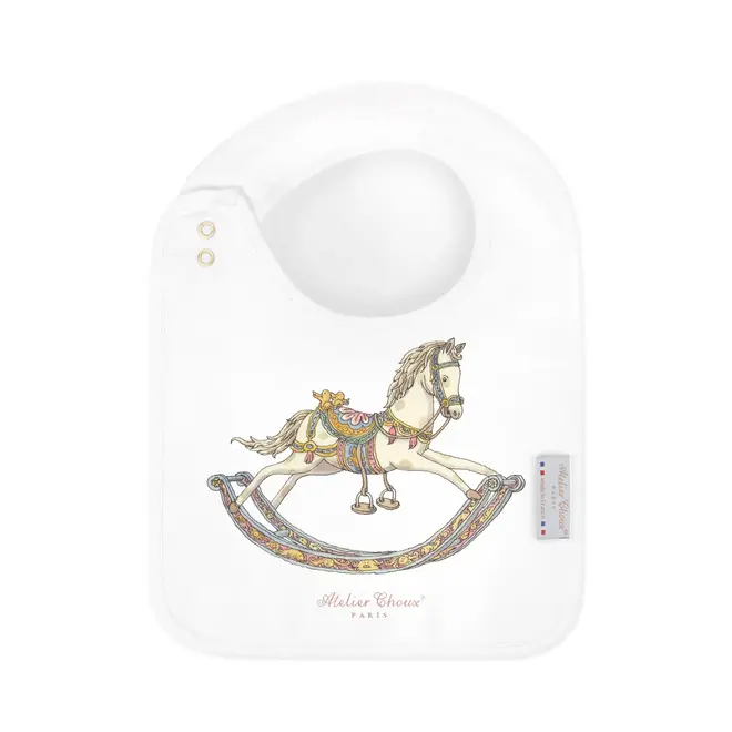 Satin bib - Rocking Horse