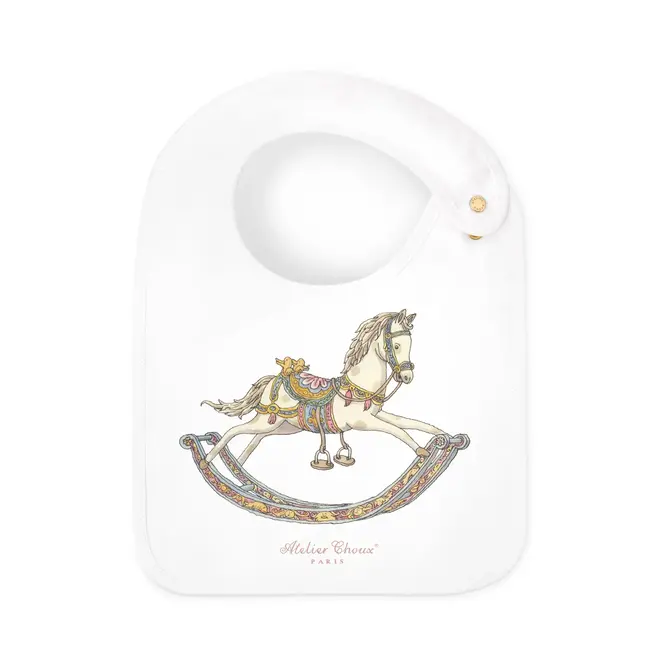 Satin bib - Rocking Horse
