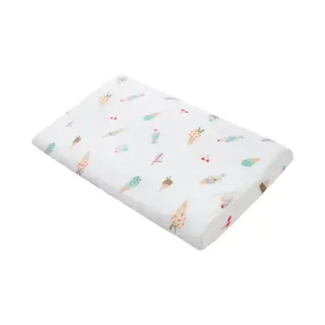 Foam Pillow With Pillowcase (Bamboo Jersey) - Ice Cream Summer