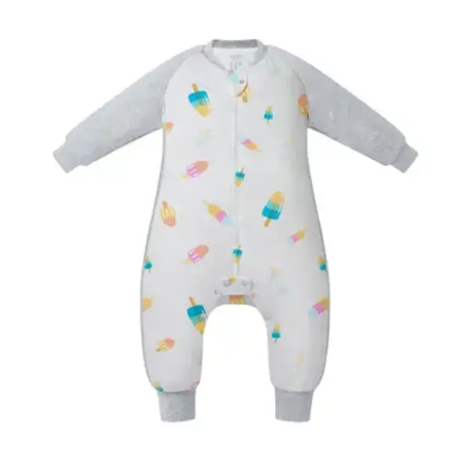 Long Sleeve Footed Sleep Bag 1.0 TOG (Bamboo) - Summer Pop