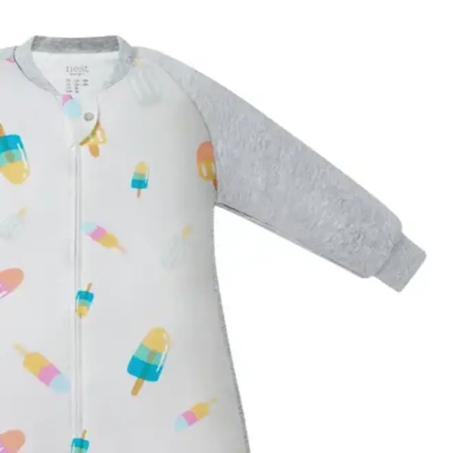 Long Sleeve Footed Sleep Bag 1.0 TOG (Bamboo) - Summer Pop