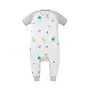 Raglan Short Sleeve Footed Sleep Bag 0.6 TOG (Bamboo Pima) - Summer Pops