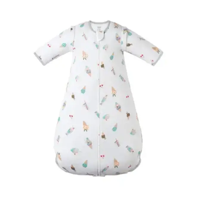 Removable 3/4 Sleeve Sleep Bag 0.6 TOG (Bamboo) - Ice Cream Summer