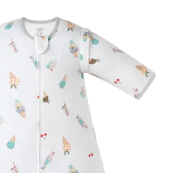 Removable 3/4 Sleeve Sleep Bag 0.6 TOG (Bamboo) - Ice Cream Summer