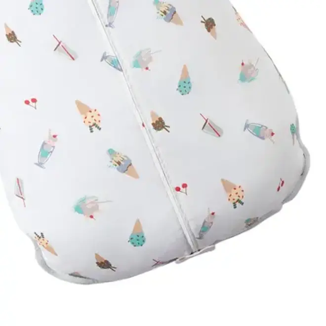 Removable 3/4 Sleeve Sleep Bag 0.6 TOG (Bamboo) - Ice Cream Summer