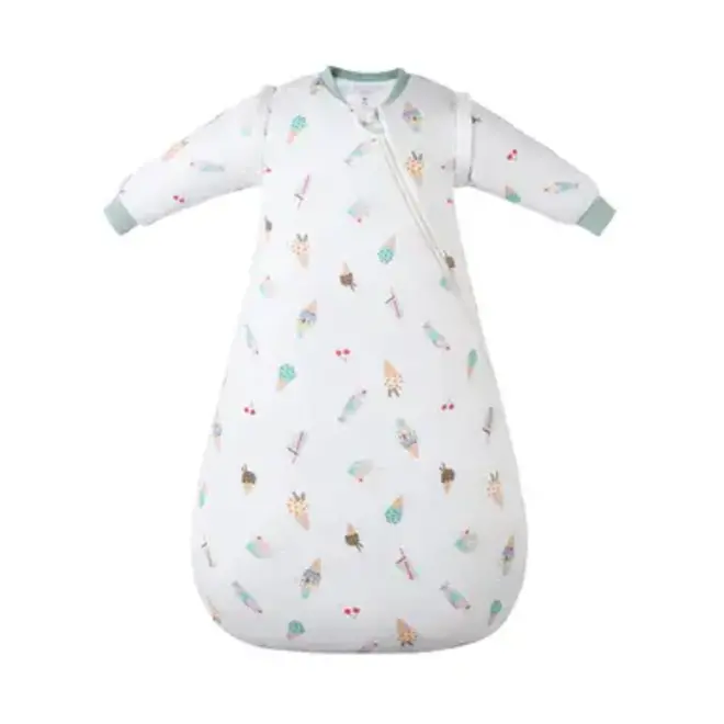 Removable Long Sleeve Sleep Bag 1.0 TOG (Organic Cotton) - Ice Cream Summer
