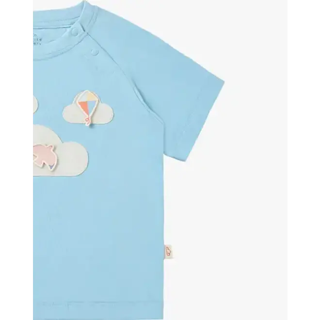 Quick Dry Cooling Cotton Raglan Short Sleeve Tee Forget-Me-Not