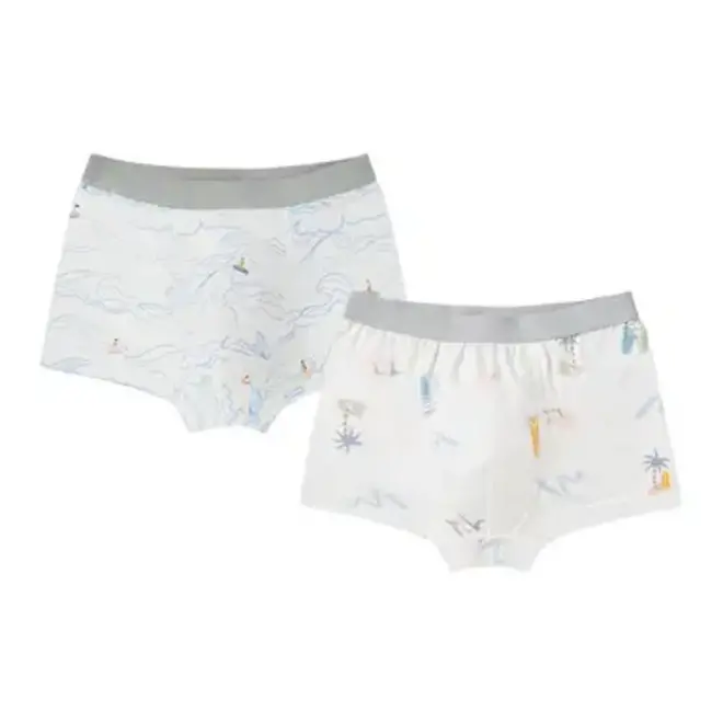 Nest Designs Bamboo Girls Boy Short Underwear (2 Pack) - Surf Camp Nest Designs Bamboo Girls Boy Short Underwear (2 Pack) - Surf Camp