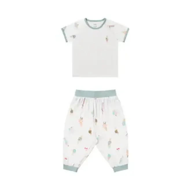 Short Sleeve Play Set (Avocado Bamboo) - Ice Cream Summer