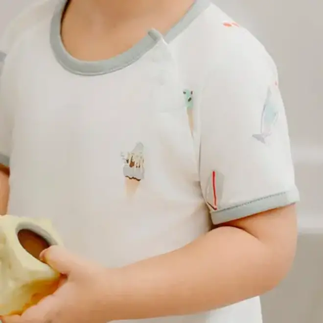 Short Sleeve Play Set (Avocado Bamboo) - Ice Cream Summer