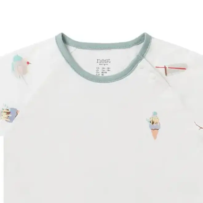 Short Sleeve Play Set (Avocado Bamboo) - Ice Cream Summer