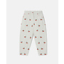 GIRL GABARDINE PANTS WITH CHERRIES EMBRO