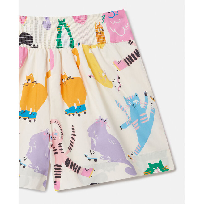 GIRL CATS PRINT SHORTS