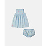 BABY GIRL CHAMBRAY DRESS WITH ICE CREAM EMBRO