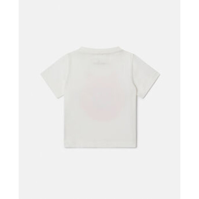 BABY GIRL SS T-SHIRT WITH CAT LOGO DISK PRINT