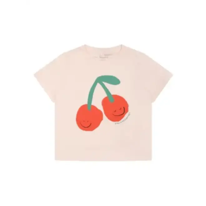BABY GIRL SS T-SHIRT WITH HAPPY CHERRIES PRINT