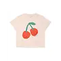 BABY GIRL SS T-SHIRT WITH HAPPY CHERRIES PRINT