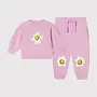 BABY GIRL TRACKSUIT WITH FLOWER LOGO DISK PRINT