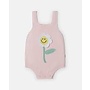 BABY GIRL KNIT BODY WITH FLOWER CROCHET PATCH