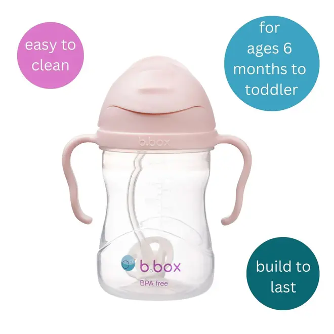 b.box - Sippy Straw Cup 240ml - Blush