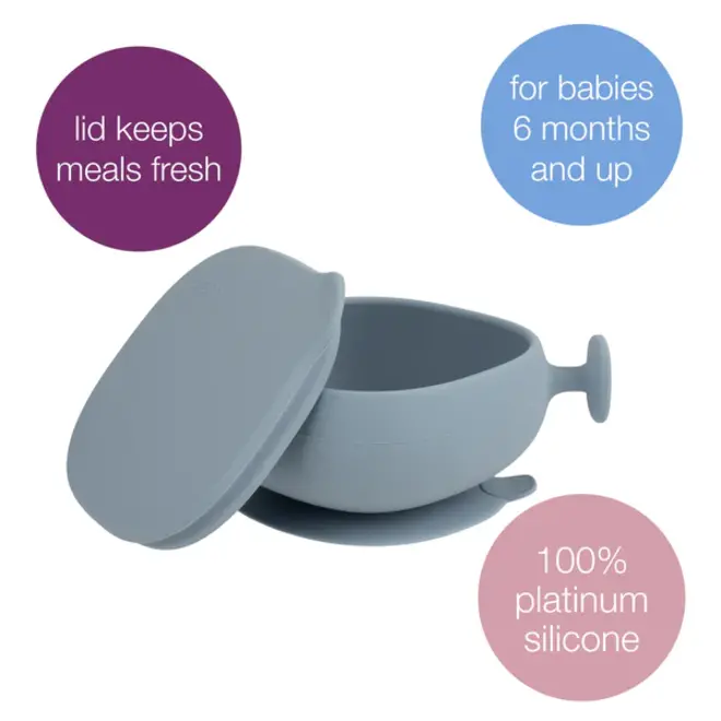 b.box - Silicone Bowl + Lid - Ocean