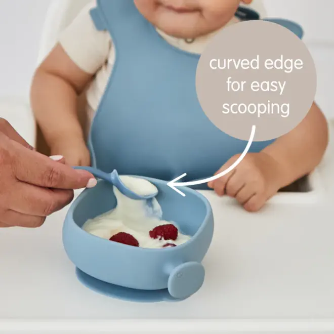 b.box - Silicone Bowl + Lid - Blush