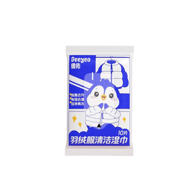 Deeyeo Down Jacket Cleaning Wet Wipes Non Washable And Staining Special Dry Cleaning Wipes 10 Pieces * 1 Pack