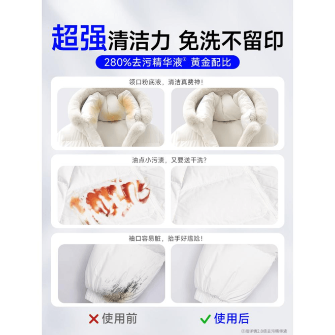 Deeyeo Down Jacket Cleaning Wet Wipes Non Washable And Staining Special Dry Cleaning Wipes 10 Pieces * 1 Pack
